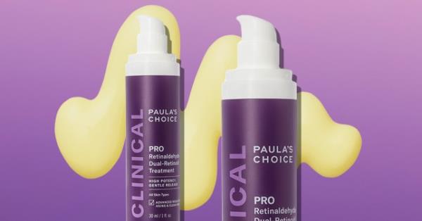 Retinal treatment serum that clears acne and smooths lines in weeks